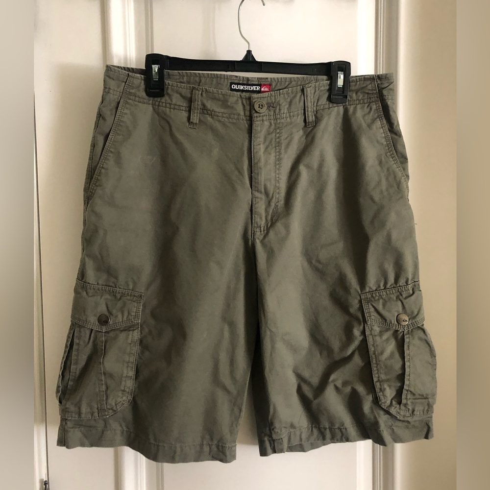Quiksilver Men's Olive Green Cargo Shorts